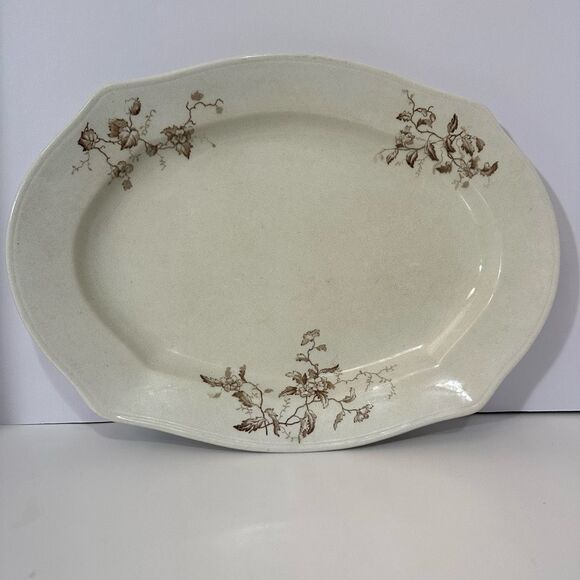 Antique Transferware Serving Platter S.F. & J England 1890s - Picture 1 of 8
